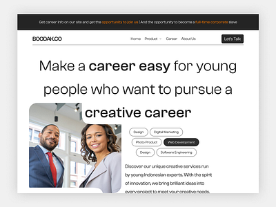 BOODAK.CO - Career Development Landing Page appdesign design designinspiration dribbble ui ui ux uidesign uiinspirational uitrends web design webdesigner webdeveloper