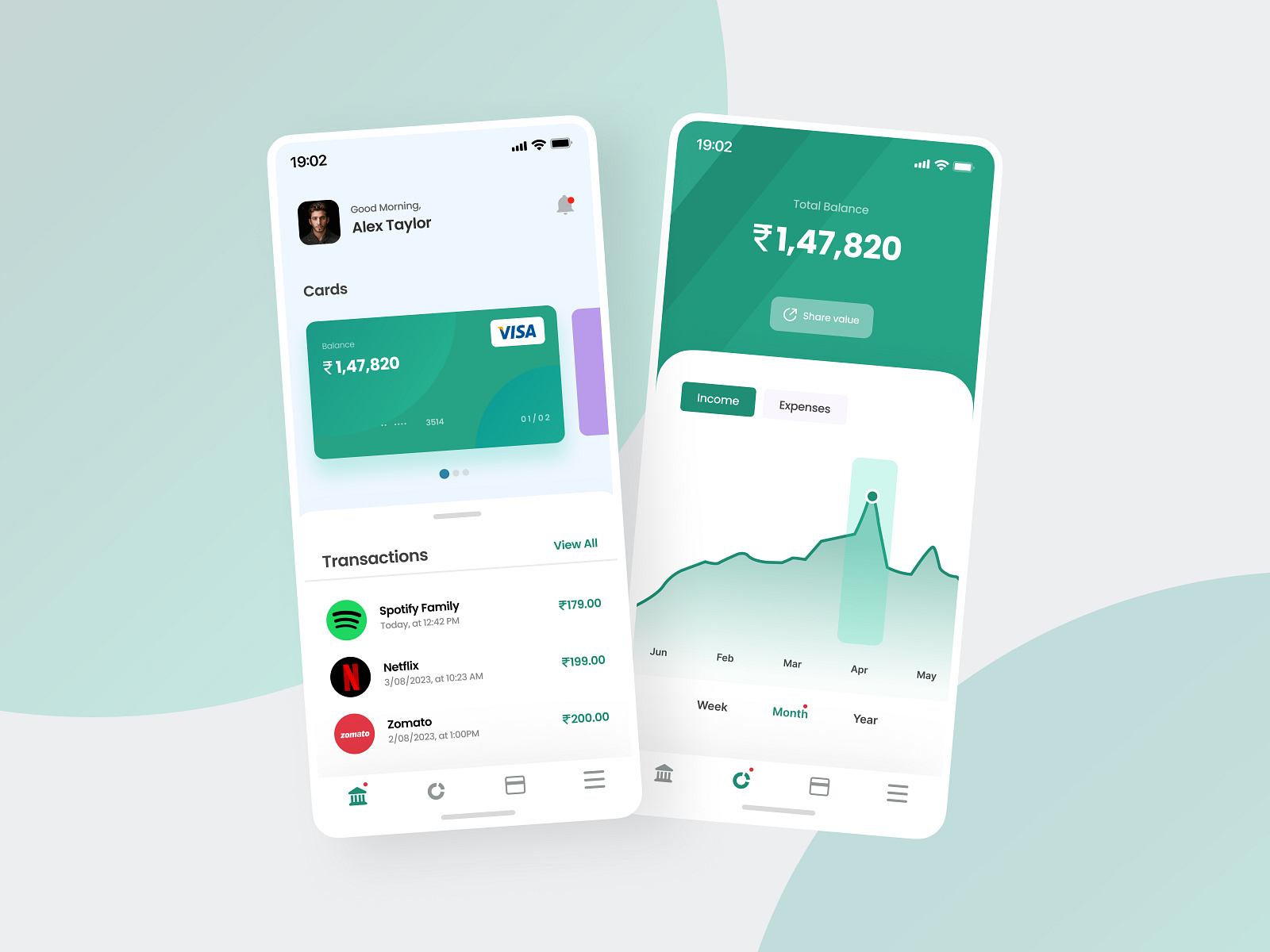 Mobile Banking App Interface by Stalin D'souza on Dribbble