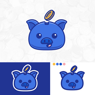 Piggy Bank Mascot🐷🐽 cartoon cute cute pig cutecartoon illustration logo logo cartoon logo mascot mascot pig cartoon pig illustration pig logo pig mascot piggy bank vector