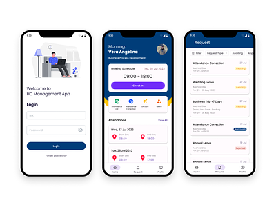 Human Capital Management Apps android aplikasi absensi aplikasi kehadiran attendance attendance app indonesia ios mandiri mobile app mobile ui uiux