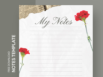 Aesthetic Notes Free Google Docs Template aesthetic doc docs document flower flowers free google docs templates free template free template google docs google google docs note notebook notepaper notes notes template print printing template templates