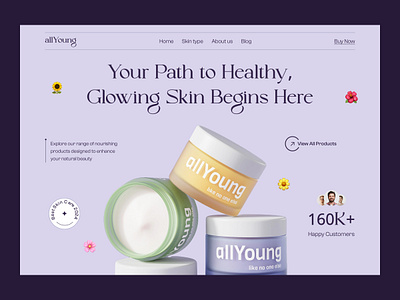Skin Care Beauty Product Landing Page beauty product landing page ecommerce ecommerce web design ui ui design uiux ux visual design web design wily