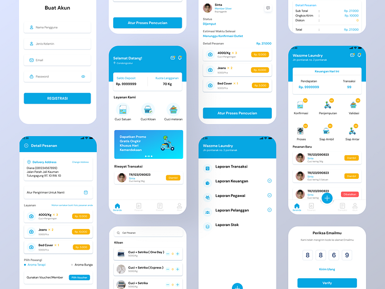 Laundry App by Nurma Puji Yunianti on Dribbble