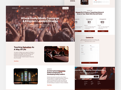 ECNOOK - Church Landing Page. chruch conference church church landing page church profile clean website minimalist salvation us design web design website