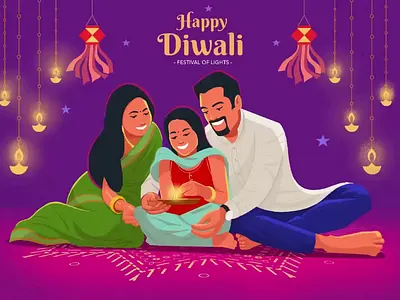 Diwali Delight: An Artful Celebration animation branding ill illustration ui