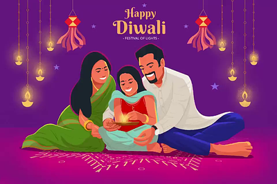 Diwali Delight: An Artful Celebration animation branding ill illustration ui