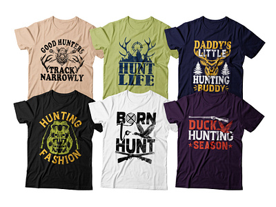 Hunting T-Shirt Designs Collection cricut designs graphic design hunting bundle hunting cricut design hunting design hunting t shirt illustration sublimation designs sublimation hunting design sublimation t shirt designs