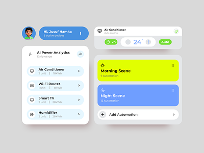 Home Automation AI UI/UX ai driven automation ai integration ai ui design automation dashboard connected devices design inspiration digital home dribbble showcase home ai system home automation home control panel home technology intelligent home iot design responsive ui smart device ui smart home interface smart living uiux design voice control ui