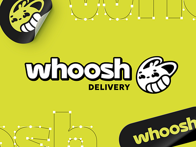 Whoosh Delivery affinity designer animal brandable branding bunny cat character dynamic logo mascot playful simple unique whimsical