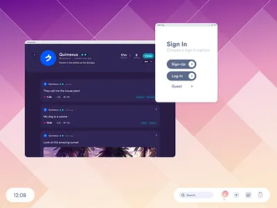 Modern OS UI apps computer design graphic design illustration log in mac os modern operating os pretty system ui vector wallpaper windows