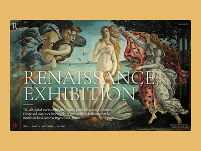 Rennaissance Exhibition - Homepage art exhibition italy renaissance ui