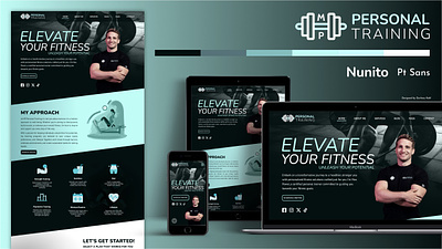 MP Personal Training affinity designer concept fitness graphic design gym health personal trainer web design