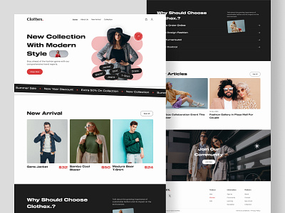 Fashion Website design fashion figma ui ux webdesign