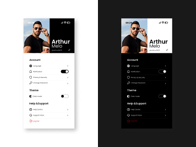 Settings Design 3d animation app branding dailytask dailyui design graphic design logo motion graphics profile ui uidesign