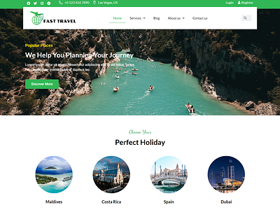 Fast - Travel Agency Elementor Template Kit branding design elemen elementor kit graphic design illustration template ui wordpress