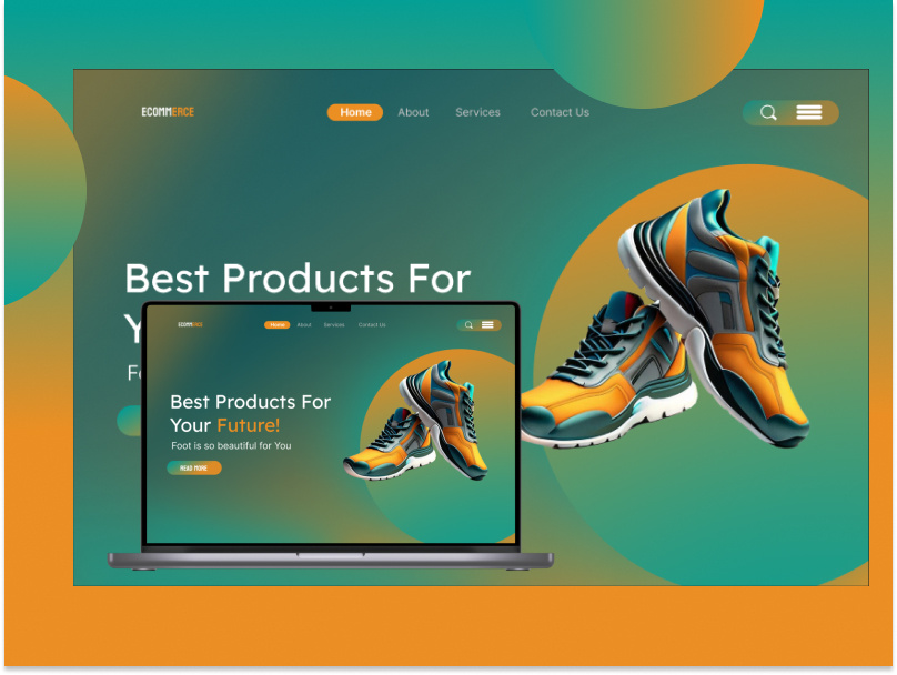 Example of Cool Web Design Web Page for Ecommerce