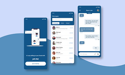 Online chating app design app design typography ui ux