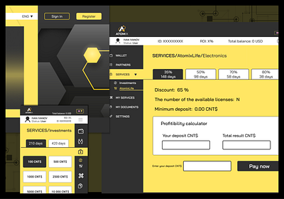 Atomix: crypto wallet dashboard graphic design logo ui ux