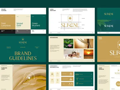 SERENE - Brand Guideline animation brand brand design brand guideline branding graphic design holiday hotel logo luxury motion graphics resort travel vacation