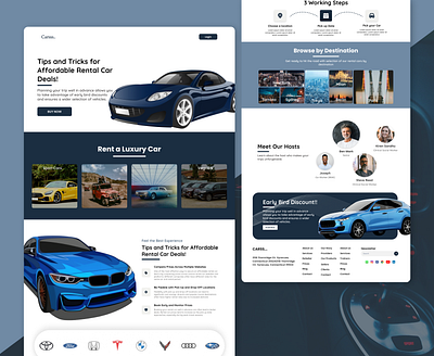 Car Rental Website, Landing Page Design, UI/UX buy car website ui car rental website uiux car website car website ui design figma rental car web ui rentalcar web ui ui design uidesign userinterface web ui website website ui for rental cars