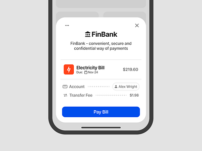 Bills - Phone Modal app bank clean component currency design figma finance icons landing page minimalist modal pay payment ui ui design ui kit wallet web3 widget
