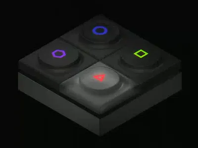 Dark keyboard 3D with Spline 3d animation motion graphics