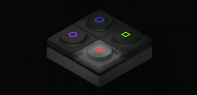 Dark keyboard 3D with Spline 3d animation motion graphics