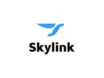 Skylink airline company bird brand identity branding design emblem flight geometric graphic design icon identity logo logo design logotype mark monogram s letter simple symbol wing