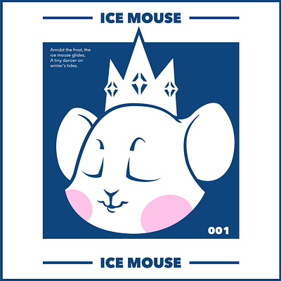 Ice Mouse character design cute ice queen illustration mouse simple design vector