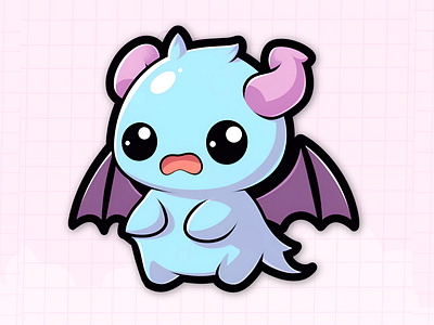 Kawaii Cute Cartoon Character Bat streetweardesign