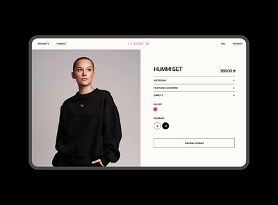 FLAMWEAR | Clothing Brand branding clothing brand delivery details fashion brand image fashion product page returns ui ux web