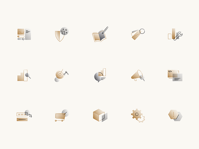 RND Agency — Illustrations. Icons pack agency icons clean design graphic design icon pack icons illustration line art minimal product illustrations visual visual art