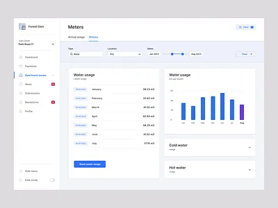 Probit app clean desktop estate house management platform real saas ui ux