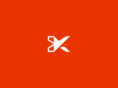 X - Video Editor branding creative cut edge edit flat grid letter logo mark new pro red tech trendy unused video x