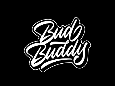 Bud Buddy calligraphy font lettering logo logotype typography vector