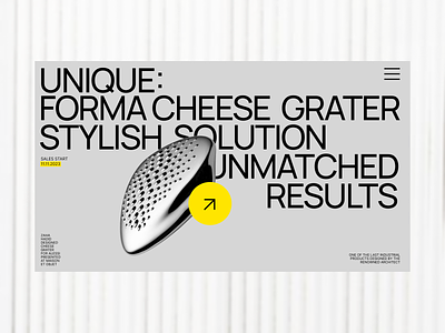 Luxury cheese grater first screen concept agency cheese design experemantal grater luxury minimalism outstanding typography ui ux webdesign website zaha hadid