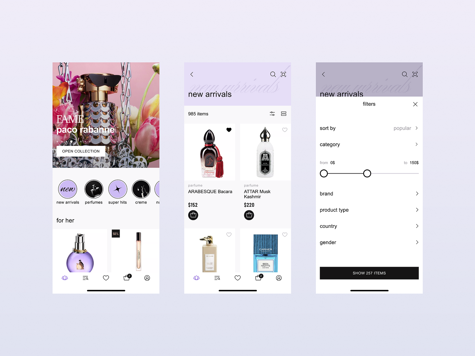 E-commerce app by Illia Yeremenko on Dribbble