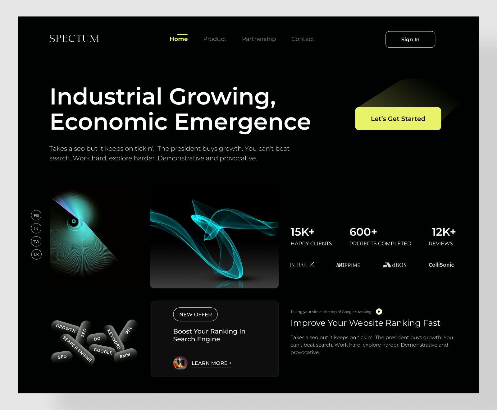 Example of Agency / Saa S Website UI Design