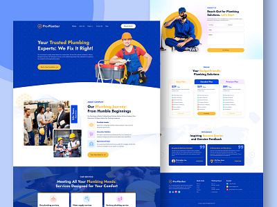 Modern Plumber website UI UX Design agency business cms design graphic design plumber plumbing ui ux website