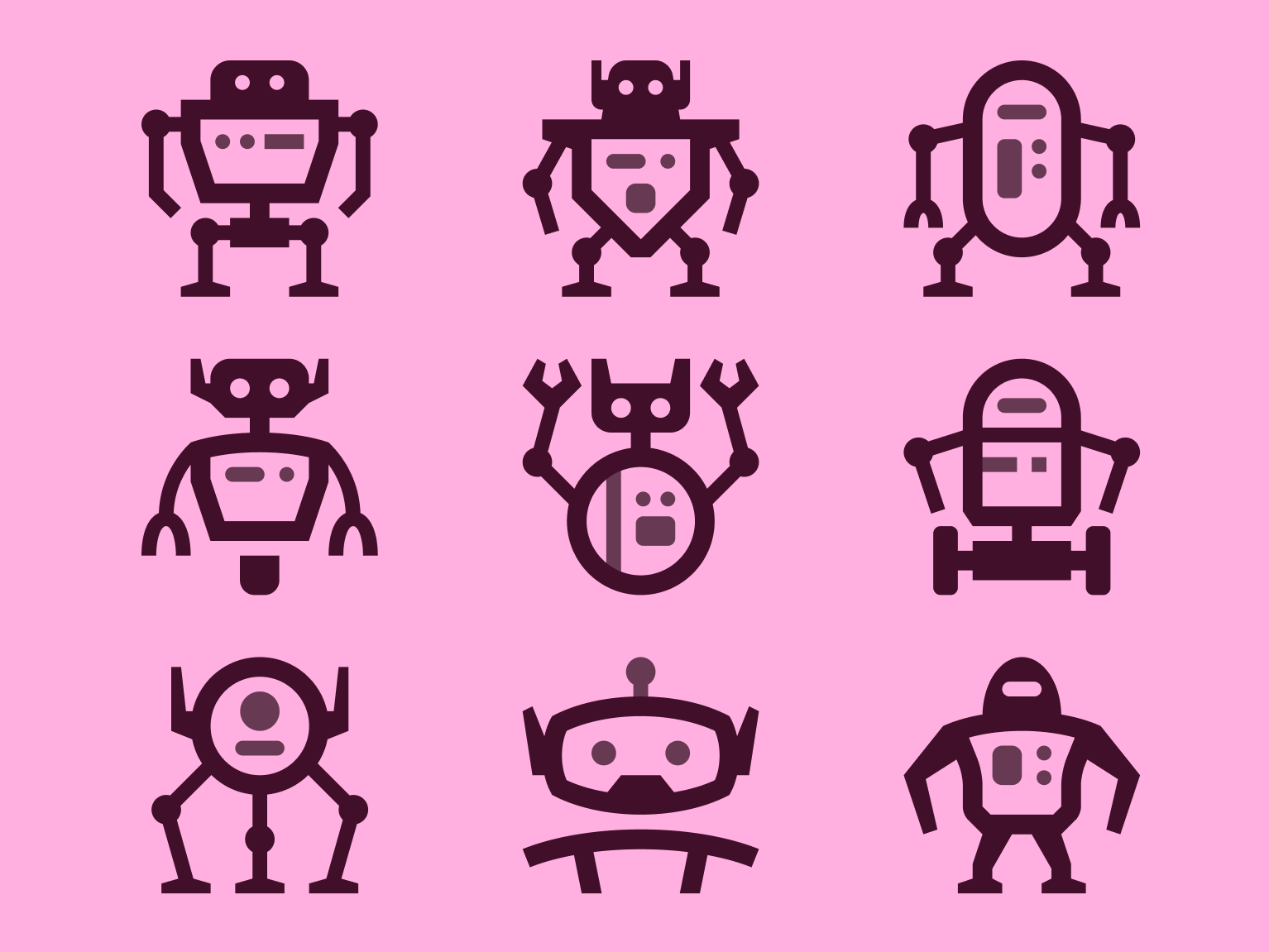 Robot Icons By Edtgraphics On Dribbble