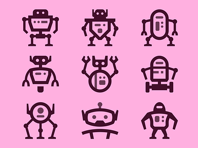 Robot Icons ai artificial intelligence basicons bot bot icons chatbot cyber sale droid futuristic humanoid bot humanoid robot machine robot outline robot robot robot icons robotics robots sci fi standing robot svg