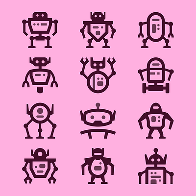 Robot Icons ai artificial intelligence basicons bot bot icons chatbot cyber sale droid futuristic humanoid bot humanoid robot machine robot outline robot robot robot icons robotics robots sci fi standing robot svg