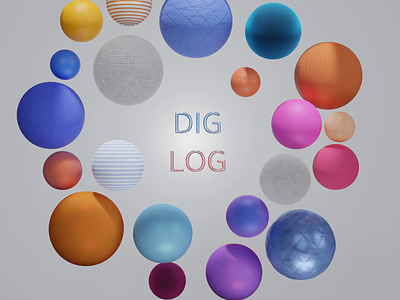 Dig Log redesign 3d 3d abstract 3d art 3dart abstract b3d baloon blender blender3d cloth cloth simulation collisions cycles cyclesrender design diglog motion graphics render simulation