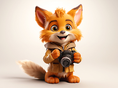 Cute Cartoon Fox 3d ai beehaya branding cartoon cartoon character cartoon fox cute cute animal design design character design mascot fox fox drawing fox mascot freestyle illustration midjourney nft ui