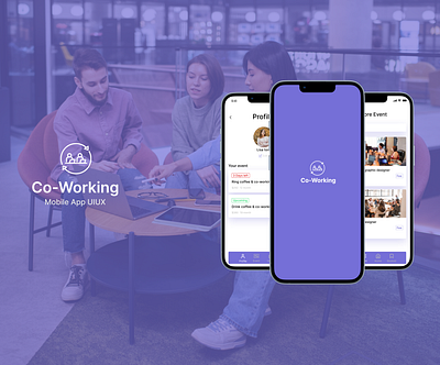 Co-Working Mobile App UIUX animation branding graphic design logo motion graphics ui