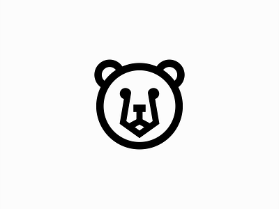 Bear Logo animal bear branding design emblem geometric grizzly icon identity illustration lines logo mark minimalism minimalist modern nature simple symbol vector