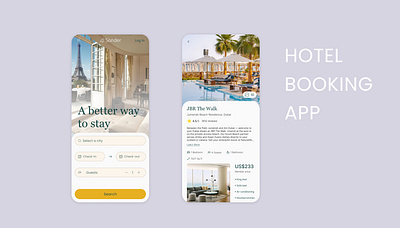Booking App booking booking app hotel log in login mobile mobile ui pdp ui ui design ui ux