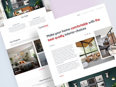 "Furnistore" Website for selling furniture art clean design figma freelancer furniture illustration indonesia indonesian landing landingpage logo sell selling sketch ui ui kit webapp website