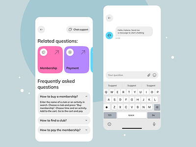Frequently Asked Questions / FAQ / Chat Support app app design application design faq illustration mobile app mobile design ui ui ux ux