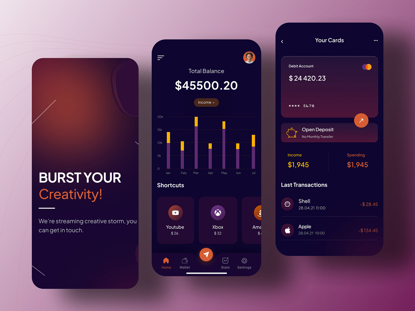 Crypto App UI by UIFry on Dribbble